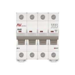 Выключатель автоматический модульный 4п K 40А 6кА AV-6 AVERES EKF mcb6-4-40K-av