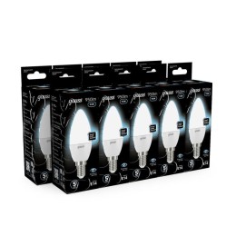 Лампа светодиодная Black 9.5Вт свеча 4100К нейтр. бел. E14 950лм GAUSS 103101210