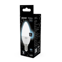 Лампа светодиодная Black 9.5Вт свеча 4100К нейтр. бел. E14 950лм GAUSS 103101210