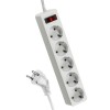 Удлинитель с сетевым фильтром 5х1.8м с заземл. 10А IP20 2.2кВт ПВС 3х0.75 с выкл. с индикатором сети