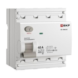 Выключатель дифференциального тока 4п 40А 100мА тип AC 6кА ВД-100N (S) электромех. PROxima EKF E1046