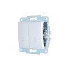 Переключатель проходной 2-кл.СП ASTI 10А IP20 механизм бел. LEZARD 7081-0288-106