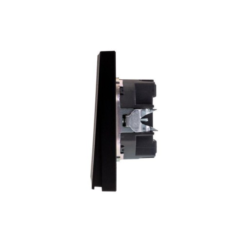 Выключатель 2-кл. СП STRONG MIELE 10А антрацит Kranz KR-78-0706-5