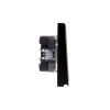 Выключатель 2-кл. СП STRONG MIELE 10А антрацит Kranz KR-78-0706-5