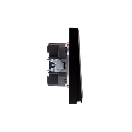 Выключатель 2-кл. СП STRONG MIELE 10А антрацит Kranz KR-78-0706-5