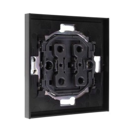 Выключатель 2-кл. СП STRONG MIELE 10А антрацит Kranz KR-78-0706-5