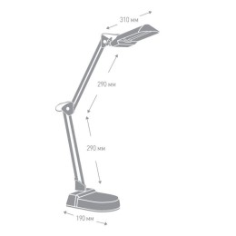 Светильник KD-017A настол. база + струбцина 230В 11Вт КЛЛ 2G7 бел. Camelion 3277