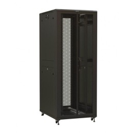 Шкаф напольный TTR-4261-DD-RAL9005 19дюйм 42U 2055х600х1000мм перед. и зад. распашные перфор. двери