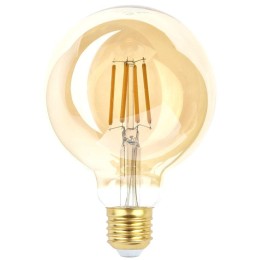 Лампа светодиодная филаментная F-LED G95-7W-824-E27 7Вт G95 шар золотая 2400К тепл. бел. E27 Эра Б00