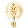 Лампа светодиодная филаментная F-LED G95-7W-824-E27 7Вт G95 шар золотая 2400К спирал. тепл. бел. E27
