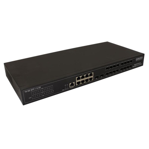 Коммутатор управляемый L2+ SW-70818/L2 Gigabit Ethernet на 18хGE SFP + 8хGE RJ45 портов OSNOVO 13263