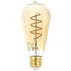 Лампа светодиодная филаментная F-LED ST64-7W-824-E27 7Вт ST64 золотая 2400К спирал. тепл. бел. E27 Э
