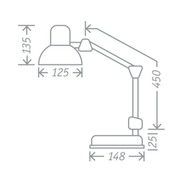 Светильник настольный 61 643 NDF-D023-60W-WH-E27 на основании бел. Navigator 61643
