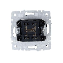 Выключатель перекрестный 1-кл. СП BRITE 10А ВС10-1-3-БрМ механизм маренго IEK BR-V13-0-10-K35