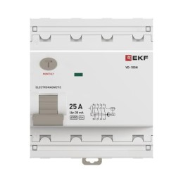 Выключатель дифференциального тока 4п 25А 30мА тип A 6кА ВД-100N электромех. PROxima EKF E1046MA2530