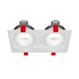 Рамка для модульного светильника FLEX 50 11 110х220х55 двойн. встраив. поворотная RAL9010 VARTON V1-
