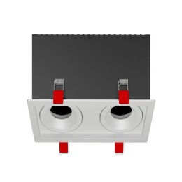 Рамка для модульного светильника FLEX 50 12 110х220х130 двойн. встраив. поворотная RAL9010 VARTON V1
