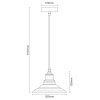 Светильник PL-600 С69 подвес. LOFT 1хE27 40Вт 230В бел.+страрин. медь Camelion 13418