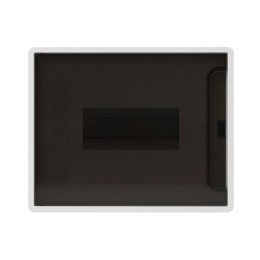 Щиток 8 мод. настенный FRAME с тонированной дверцей с 2 шинами PEN на 6 и 8 отв. бел. DKC F08W1WD