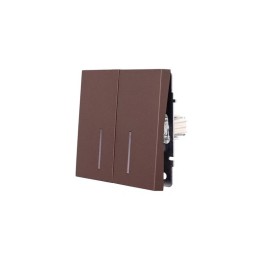 Выключатель 2-кл. с индик. СП ZIMA IP20 10А безвинт. зажим шоколад LEZARD 704-7388-112QC