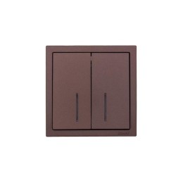 Выключатель 2-кл. с индик. СП ZIMA IP20 10А безвинт. зажим шоколад LEZARD 704-7388-112QC