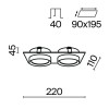Светильник встраиваемый Hoop GX53 2х12Вт Maytoni DL086-02-GX53-SQ-B