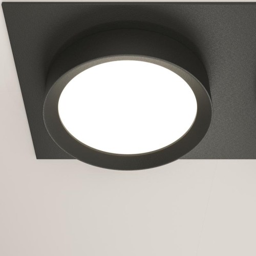 Светильник встраиваемый Hoop GX53 2х12Вт Maytoni DL086-02-GX53-SQ-B