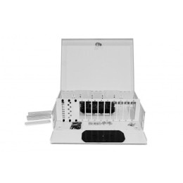 Бокс оптический FO-WBX-12хSLT-W140H42-96UN-GY универс. настенный от 8 до 96 портов (SC duplex LC ST