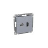 Розетка СП Эпика HDMI+RJ45 (cat5) механизм алюм. EKF UP1-SOA-HDMI+RJ45