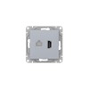 Розетка СП Эпика HDMI+RJ45 (cat5) механизм алюм. EKF UP1-SOA-HDMI+RJ45