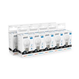 Лампа светодиодная Elementary 6Вт P45 шар 6500К холод. бел. E27 470лм GAUSS 53236