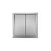 Выключатель 2-кл. СП ZIMA IP20 10А безвинт. зажим сер. матов. LEZARD 704-7488-101QC