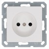 Розетка 1-м 16А IP20 без заземл. защ. шторки механизм бел. глянцевый Jasmart G5503W