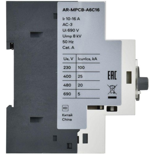 Выключатель автоматический защиты двигателя A6 GV2P 10-16А ARMAT IEK AR-MPCB-A6C16