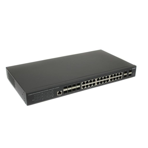 Коммутатор управляемый L3 SW-32G4X-2L Gigabit Ethernet на 16хGE RJ-45 + 8хGE Combo (RJ-45 + SFP) + 4