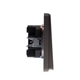 Выключатель проходной (переключатель) 1-кл. СП ROUND MIELE 10А титан Kranz KR-78-0708-2