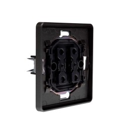 Выключатель проходной (переключатель) 1-кл. СП ROUND MIELE 10А титан Kranz KR-78-0708-2