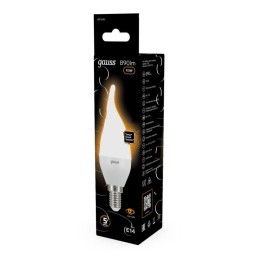 Лампа светодиодная Black 9.5Вт свеча на ветру 3000К тепл. бел. E14 890лм GAUSS 104101110