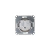 Розетка 1-м СП Glossa 16А IP20 250В с заземл. механизм платина SE GSL001243