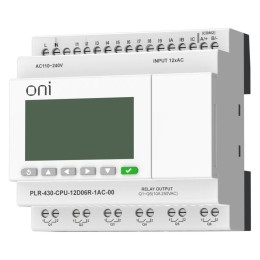Модуль ЦПУ ПЛК 430 12 DI 6 RO 220В AC с экраном ONI PLR-430-CPU-12D06R-1AC-00