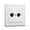 Розетка телевизионная проходная TV/R СП Karea IP20 7дБ бел. Makel 56001060
