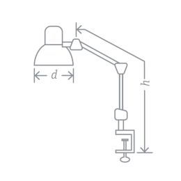 Светильник 61 645 NDF-C012-60W-BL-E27 на струбцине черн. E27 Navigator 61645
