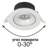Светильник светодиодный ДВО 1812 7Вт 4000К IP20 поворотн. круг бел. IEK LTP-DSO0-1812-07-40-K01