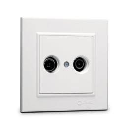 Розетка телевизионная оконечная TV/R СП Karea IP20 1.5дБ бел. Makel 56001065