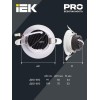 Светильник светодиодный ДВО 1813 9Вт 4000К IP20 поворотн. круг бел. IEK LTP-DSO0-1813-09-40-K01