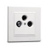 Розетка телевизионная проходная TV/R/SAT СП Karea IP20 4дБ бел. Makel 56001067