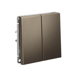 Выключатель кнопочный 2-кл. ArtGallery 10AX быстрозажим. клем. механизм мокко SE GAL000617S