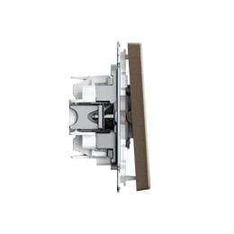 Выключатель кнопочный 2-кл. ArtGallery 10AX быстрозажим. клем. механизм мокко SE GAL000617S