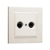 Розетка телевизионная оконечная TV/R СП Karea IP20 1.5дБ крем. Makel 56010065