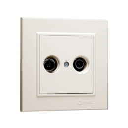 Розетка телевизионная оконечная TV/R СП Karea IP20 1.5дБ крем. Makel 56010065